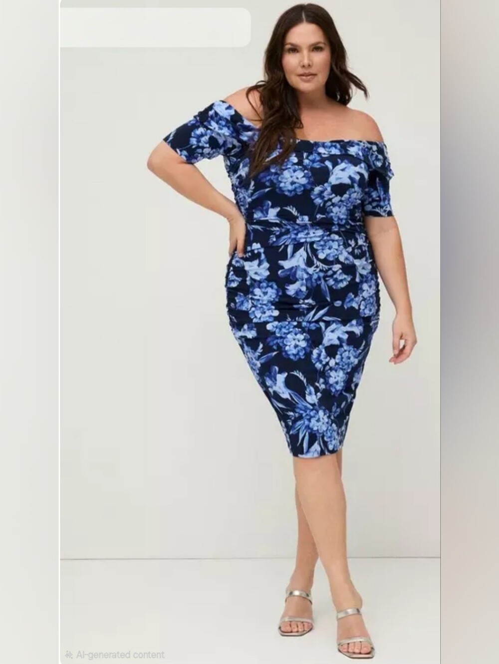 Torrid 0 Blue Studio Knit Midi Dress Nwt